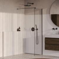 Brauer Oblivion - Inloopdouche - Helder Glas - 50 x 200 cm - incl. Glascoating - PVD Gunmetal Geborsteld