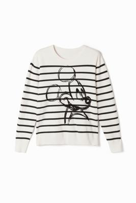 Gestreepte trui Mickey Mouse - WHITE - L
