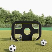 VidaXL Voetbaldoel met doelwit 120x80x80 cm polyester