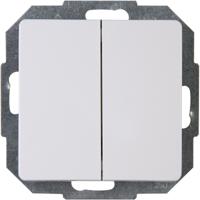 KOPP Wisselschakelaar Dubbel Inbouw - Paris HK05. Glanzend Wit