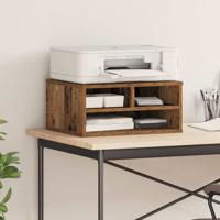 VidaXL Printerstand met opslag oudhout 49 x 40 x 22.5 cm bewerkt hout