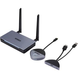 SpeaKa Professional SP-TR-500 Draadloze USB-C®-overdrachtset 30 m 5 GHz, 2.4 GHz 1920 x 1080 Pixel Veilige draadloze overdracht