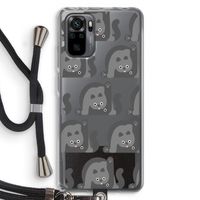 Cats: Xiaomi Redmi Note 10 Pro Transparant Hoesje met koord