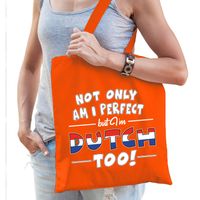 Not only perfect Dutch / Nederland cadeau tas oranje voor dames - thumbnail