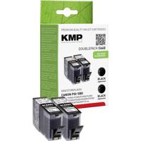 KMP Inktcartridge vervangt Canon PGI-5BK Compatibel 2-pack Zwart C66D 1504,0021 - thumbnail