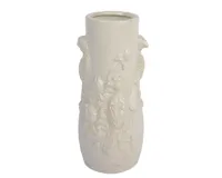 Vaas porselein d16h34.5cm off-white