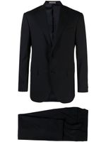 Corneliani costume en laine vierge à veste à simple boutonnage - Bleu