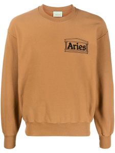 Aries sweat à logo imprimé - Marron