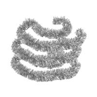 Gerimport Kerstslinger - 3x stuks - zilver - 180 x 12 cm - folie - Extra brede - folieslinger - kers