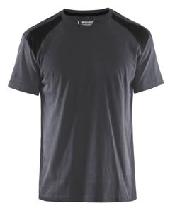 Blåkläder T-Shirt bicolour 33791042 | Medium Grijs/Zwart | Maat L - 7330509684962