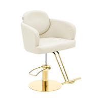 Kappersstoel met voetensteun - 480 - 630 mm - 200 kg - Crème/Goud Kappersstoel met voetensteun - 480 - 630 mm - 200 kg - Crème/Goud