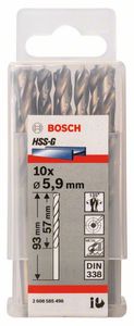 Bosch Accessoires Metaalboren HSS-G, Standard 5,9 x 57 x 93 mm 10st - 2608585496