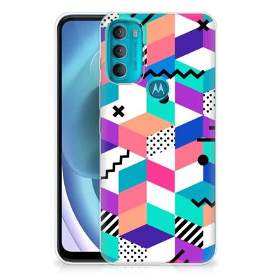Motorola Moto G71 5G | TPU Hoesje | Blokken Kleurrijk