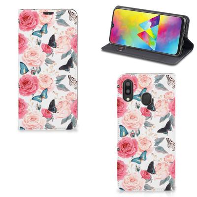 Samsung Galaxy M20 Smart Cover Butterfly Roses Samsung Galaxy M20 Smart Cover Butterfly Roses