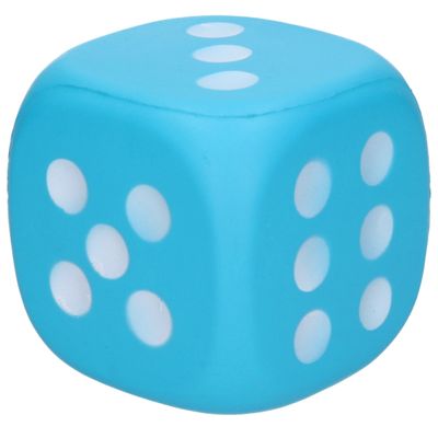 1x Grote foam dobbelsteen/dobbelstenen blauw 12 cm