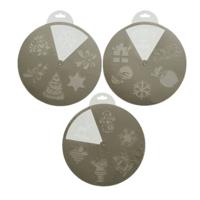 Draaischijf sjablonen Kerst 25 cm 3 assorti | 24 stuks