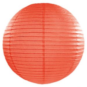 Luxe bol vorm party lampion oranje dia 50 cm