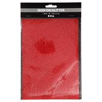 Creativ Company Opstrijkfolie glitter rood, a5
