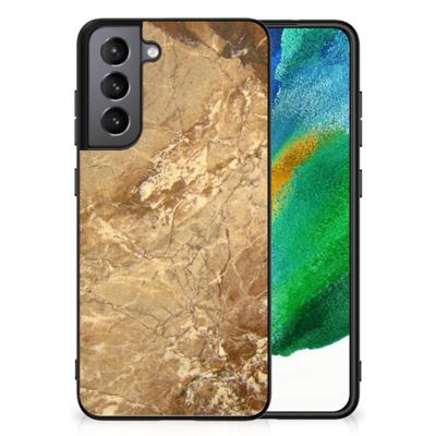 Samsung Galaxy S21FE Marmeren Print Telefoonhoesje Marmer Creme
