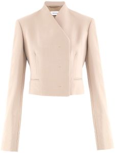 Ferragamo blazer cintré à design asymétrique - Tons neutres