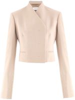 Ferragamo blazer cintré à design asymétrique - Tons neutres