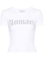 Blumarine t-shirt à ornements strassés - Blanc