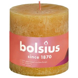 Bolsius Rustik Shine kaars Cylinder Geel 1 stuk(s)