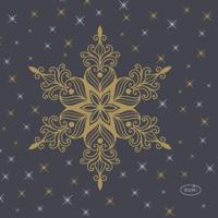 Duni servetten snowstars black 24x24cm