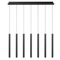 Hanglamp Tubes zwart 7 lichts