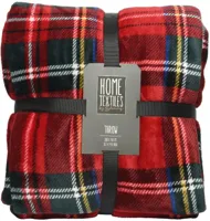 Decoris plaid ruit 150x200cm rood