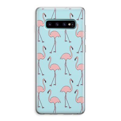 Anything Flamingoes: Samsung Galaxy S10 Plus Transparant Hoesje