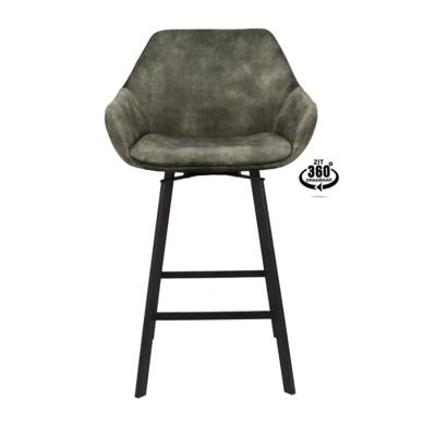 Haluta Barkruk Tessa met armsteun - Draaibaar - Hunter (zithoogte 65cm)