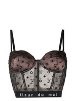 Fleur Du Mal haut-bustier à motif monogrammé brodé - Marron