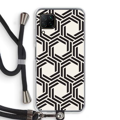 Geometrisch patroon: Huawei P40 Lite Transparant Hoesje met koord