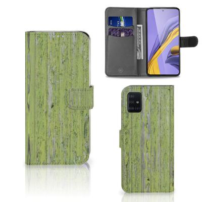 Samsung Galaxy A51 | Book Style Case | Green Wood