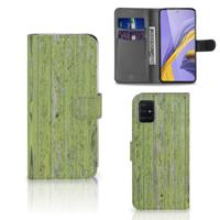 Samsung Galaxy A51 | Book Style Case | Green Wood