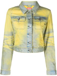 Diesel veste crop De-Slimmy en jean - Vert