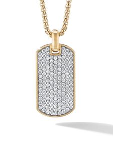 David Yurman étiquette Chevron en or 18ct pavée de diamants (35 mm)