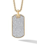 David Yurman étiquette Chevron en or 18ct pavée de diamants (35 mm) - thumbnail