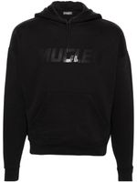 Mugler hoodie en coton à logo appliqué - Noir - thumbnail