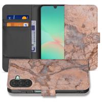 Samsung Galaxy A17 | Bookcase | Hoes Marmer Oranje Met Pasjes