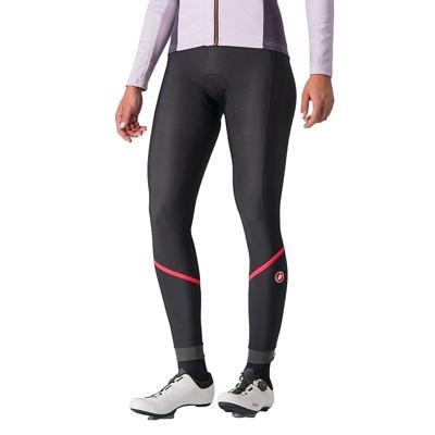 Castelli Velocissima Thermal fietsbroek lang black/hibiscus dames