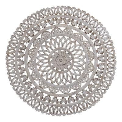Farris Cream ronde mdf wandpaneel gesneden L