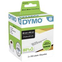 DYMO S0722370 Rol met etiketten 89 x 28 mm Papier Wit 260 stuk(s) Permanent hechtend Adresetiketten