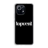 Topvent Zwart: Xiaomi Mi 11 Transparant Hoesje
