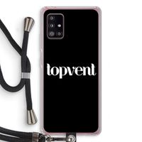 Topvent Zwart: Samsung Galaxy A51 5G Transparant Hoesje met koord