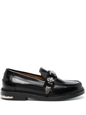 Toga Pulla mocassins en cuir à bout rond - Noir