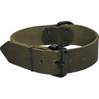 Halsband soft leder 40mm/70cm groen - Gebr de boon