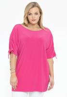 Yoek Tuniek met plooien | Roze | Maat 46/48