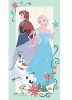 Frozen strandlaken Anna, Elsa & Olaf 70 x 140 cm